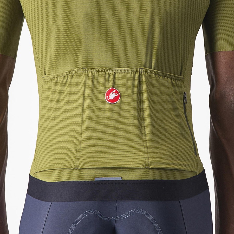 Olive / Light Green Men Castelli ESPRESSO Jersey | QBHO46290