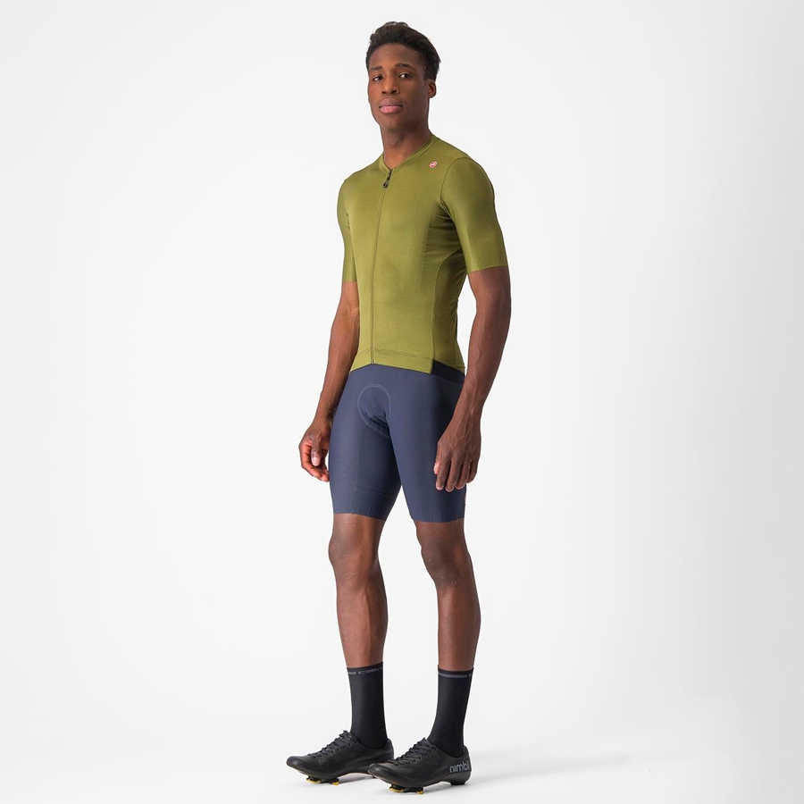 Olive / Light Green Men Castelli ESPRESSO Jersey | QBHO46290