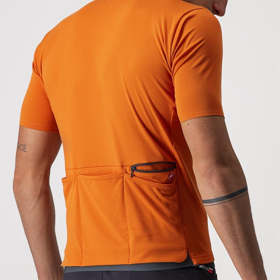 Orange Red Men Castelli UNLIMITED ALLROAD Jersey | FVIQ27094