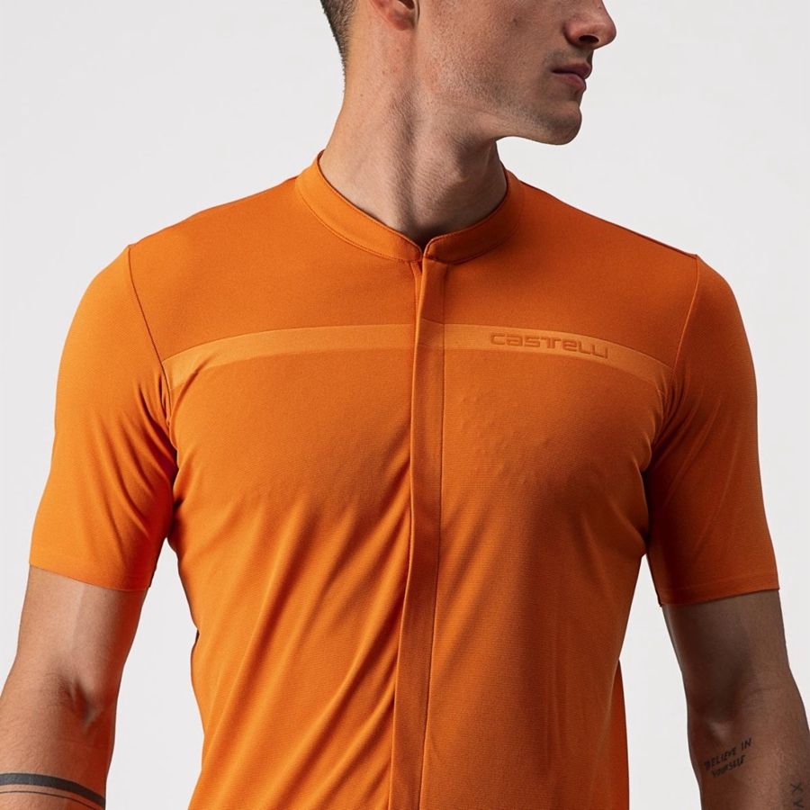 Orange Red Men Castelli UNLIMITED ALLROAD Jersey | FVIQ27094