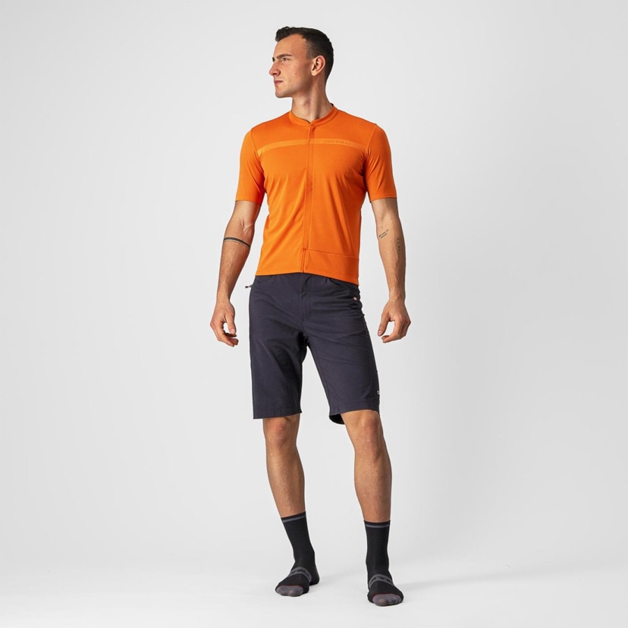 Orange Red Men Castelli UNLIMITED ALLROAD Jersey | FVIQ27094