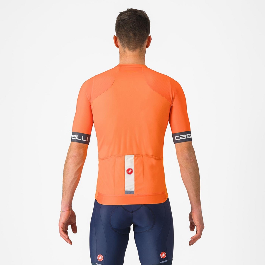 Orange / Dark Grey Men Castelli ENTRATA VI Jersey | ADXQ48193