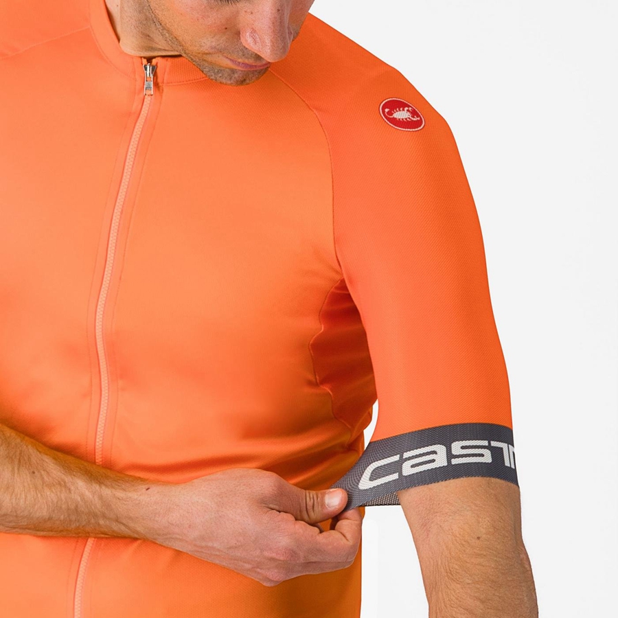 Orange / Dark Grey Men Castelli ENTRATA VI Jersey | ADXQ48193