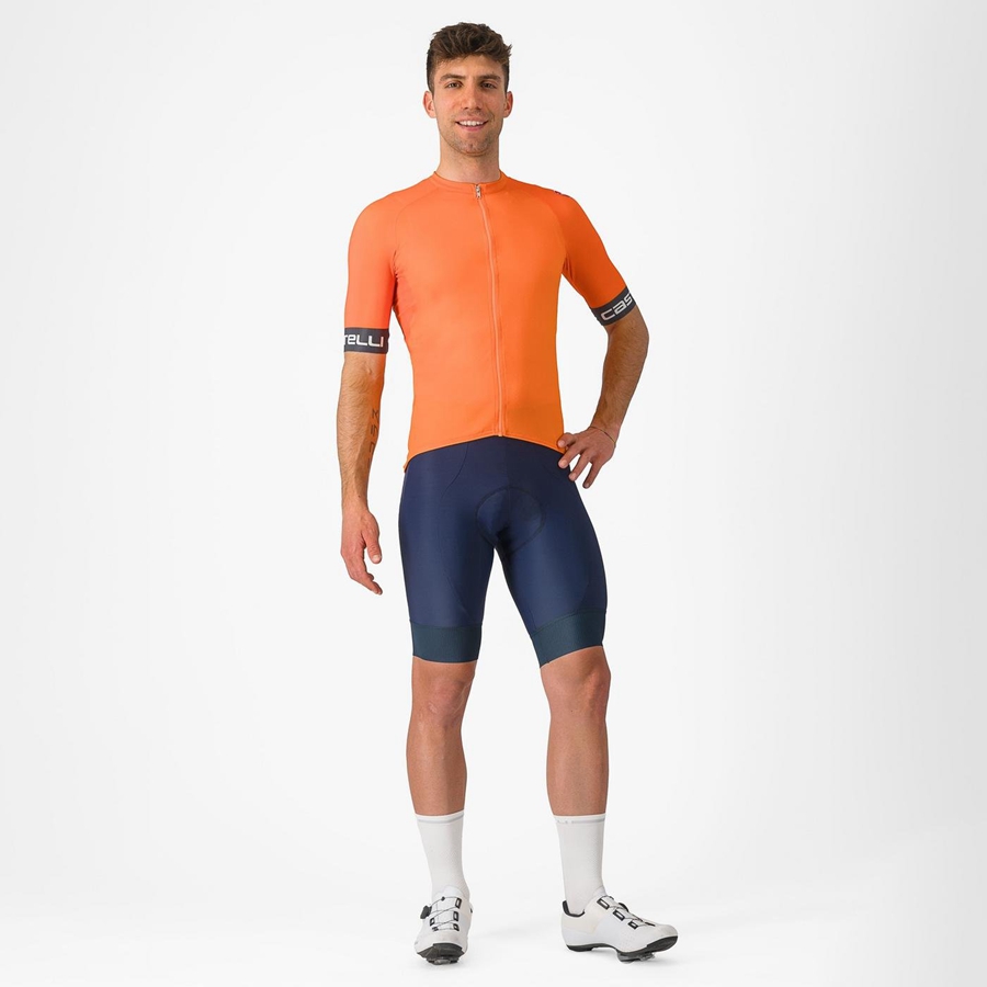 Orange / Dark Grey Men Castelli ENTRATA VI Jersey | ADXQ48193