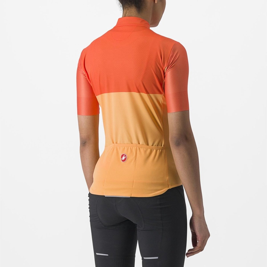 Orange / Deep Red Women Castelli VELOCISSIMA Jersey | JBAU32906