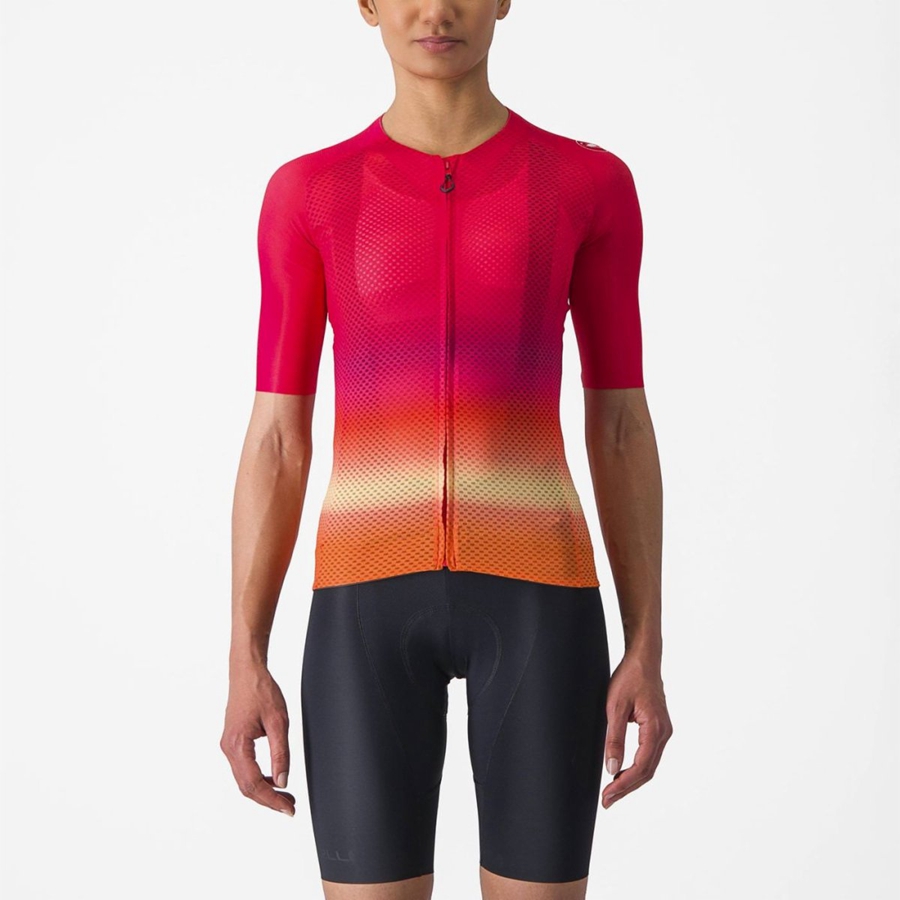 Pink Women Castelli CLIMBER\'S 4.0 W Jersey | UTWJ38249