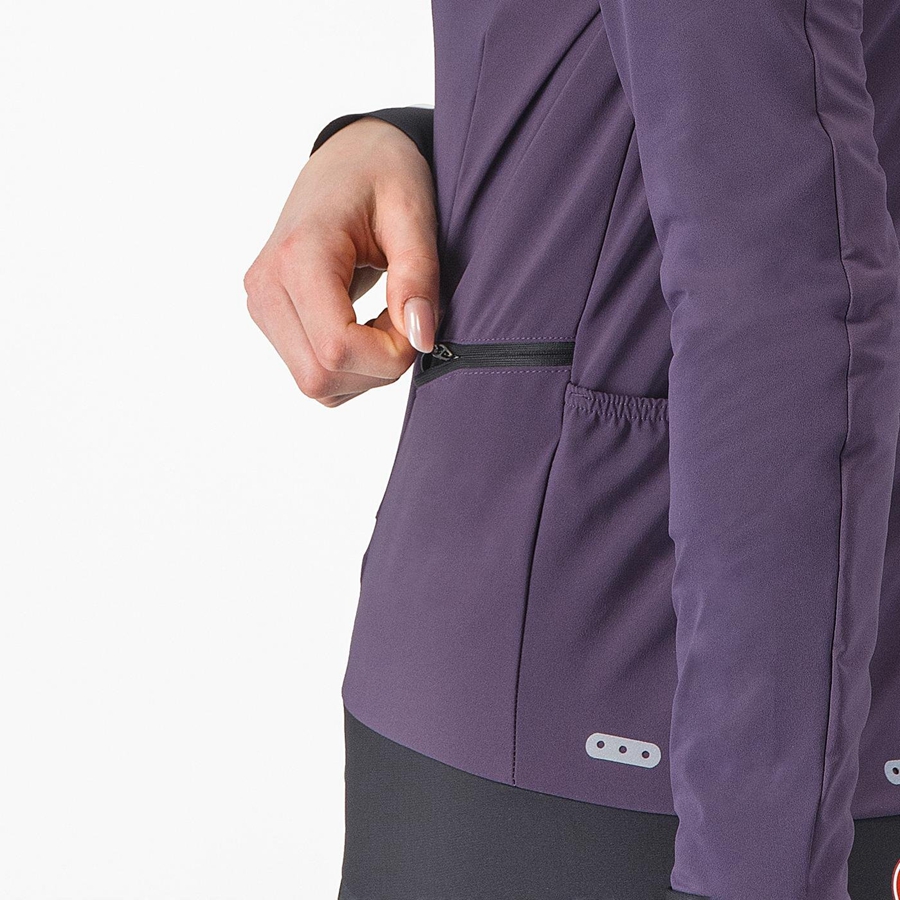 Purple Women Castelli ALPHA FLIGHT ROS W Jackets | RJFV74253