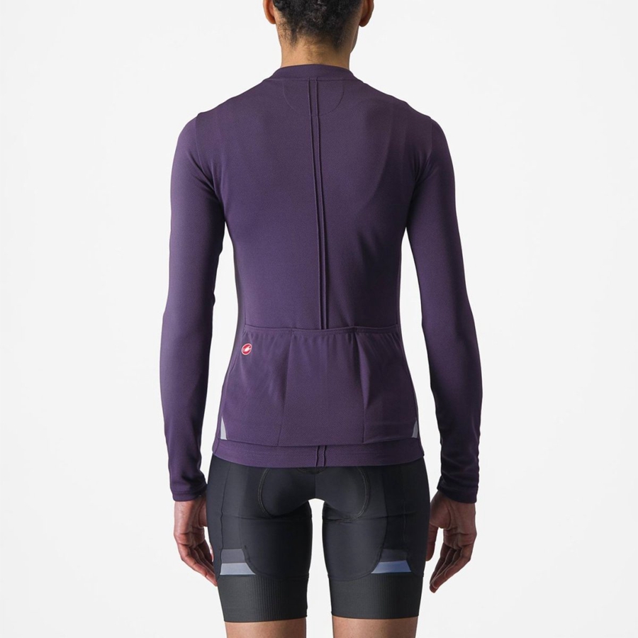 Purple Women Castelli ANIMA 4 LONG SLEEVE Jersey | DLXG01238