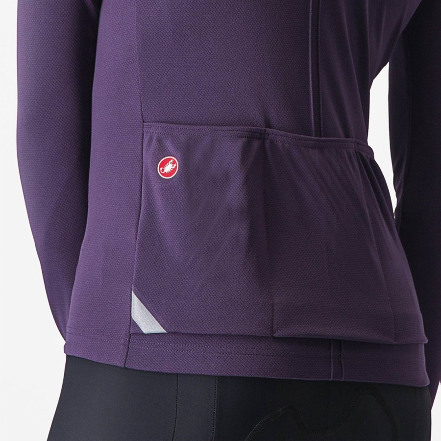 Purple Women Castelli ANIMA 4 LONG SLEEVE Jersey | DLXG01238