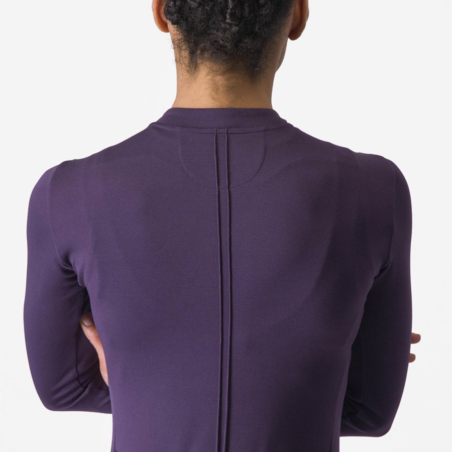 Purple Women Castelli ANIMA 4 LONG SLEEVE Jersey | DLXG01238