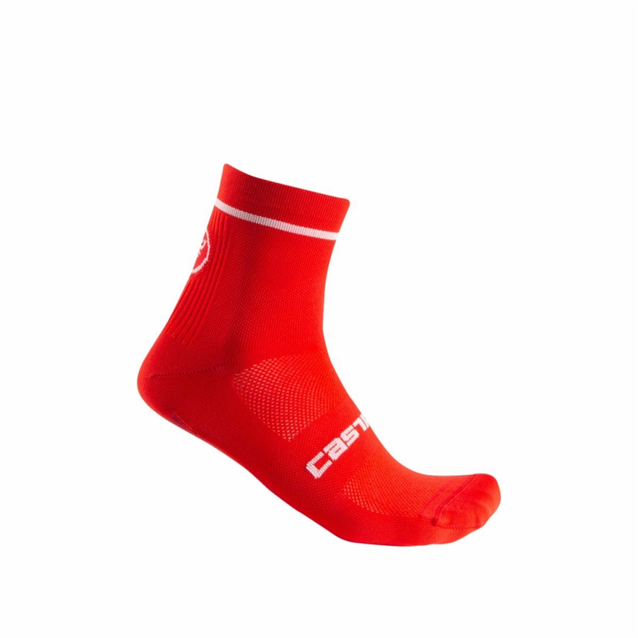 Red Men Castelli ENTRATA 9 Socks | OBCQ68750