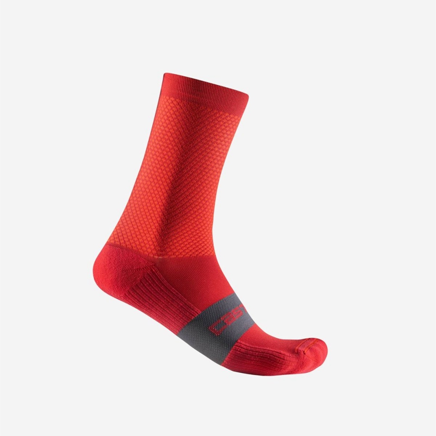 Red Men Castelli ESPRESSO 15 Socks | QAWY60137