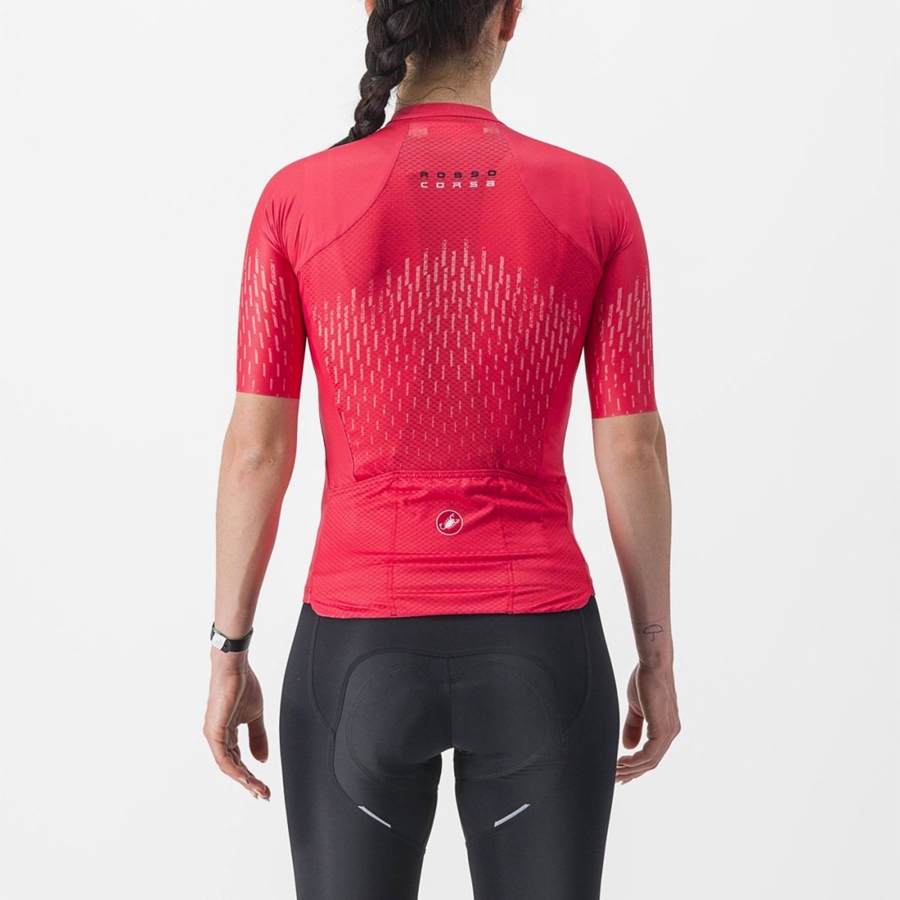 Red Women Castelli AERO PRO W Jersey | XUWI08752