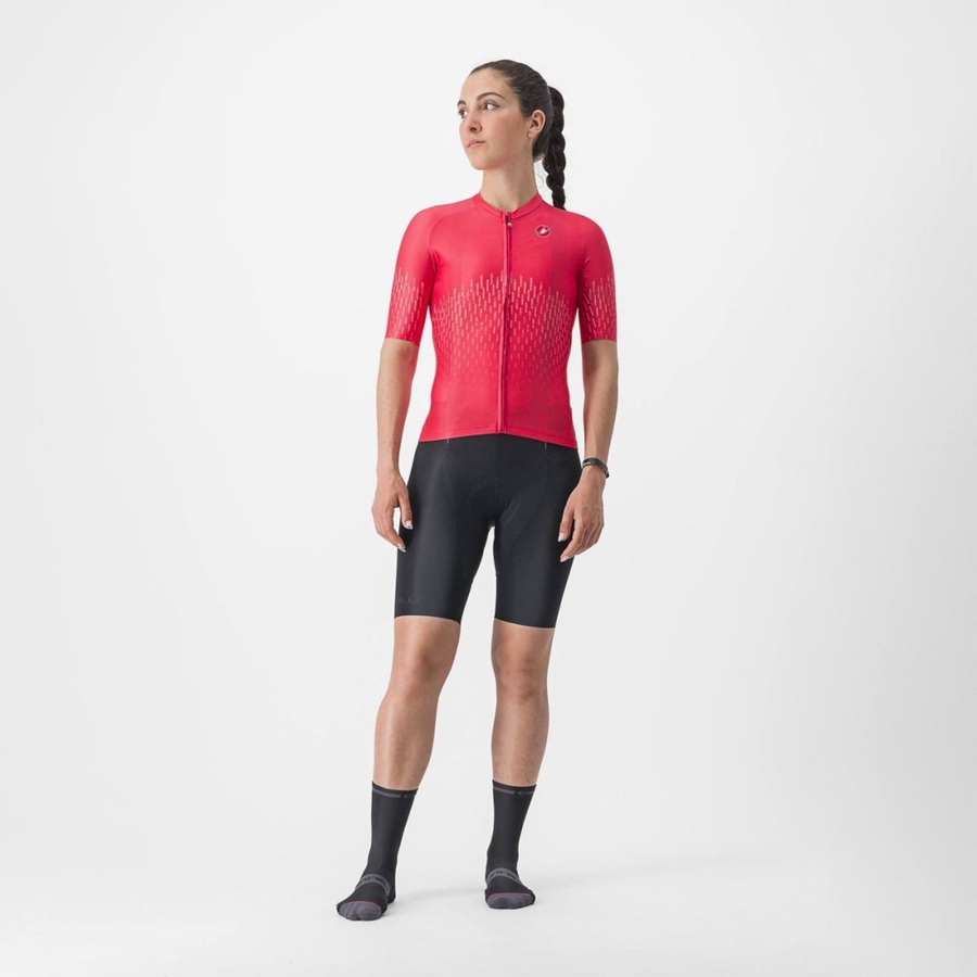 Red Women Castelli AERO PRO W Jersey | XUWI08752