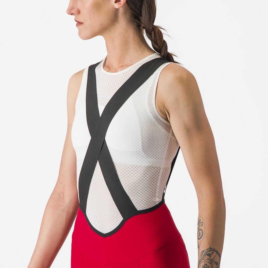 Red Women Castelli ESPRESSO W DT Bib Shorts | WZYK87236