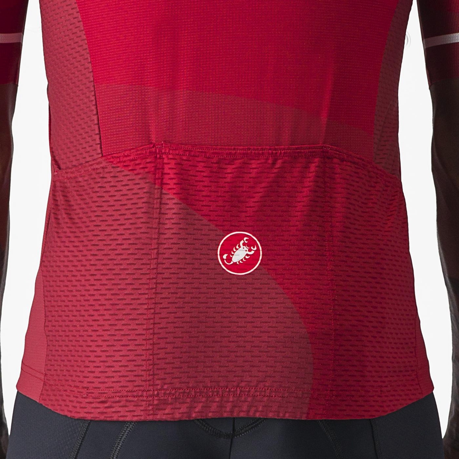 Red / Red / White Men Castelli ORIZZONTE Jersey | ZDHR08563