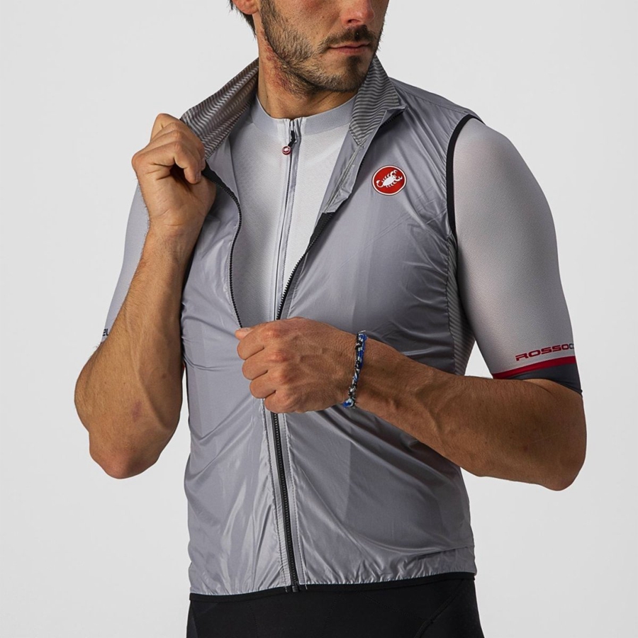 Silver Grey Men Castelli ARIA Vest | SOXW95068