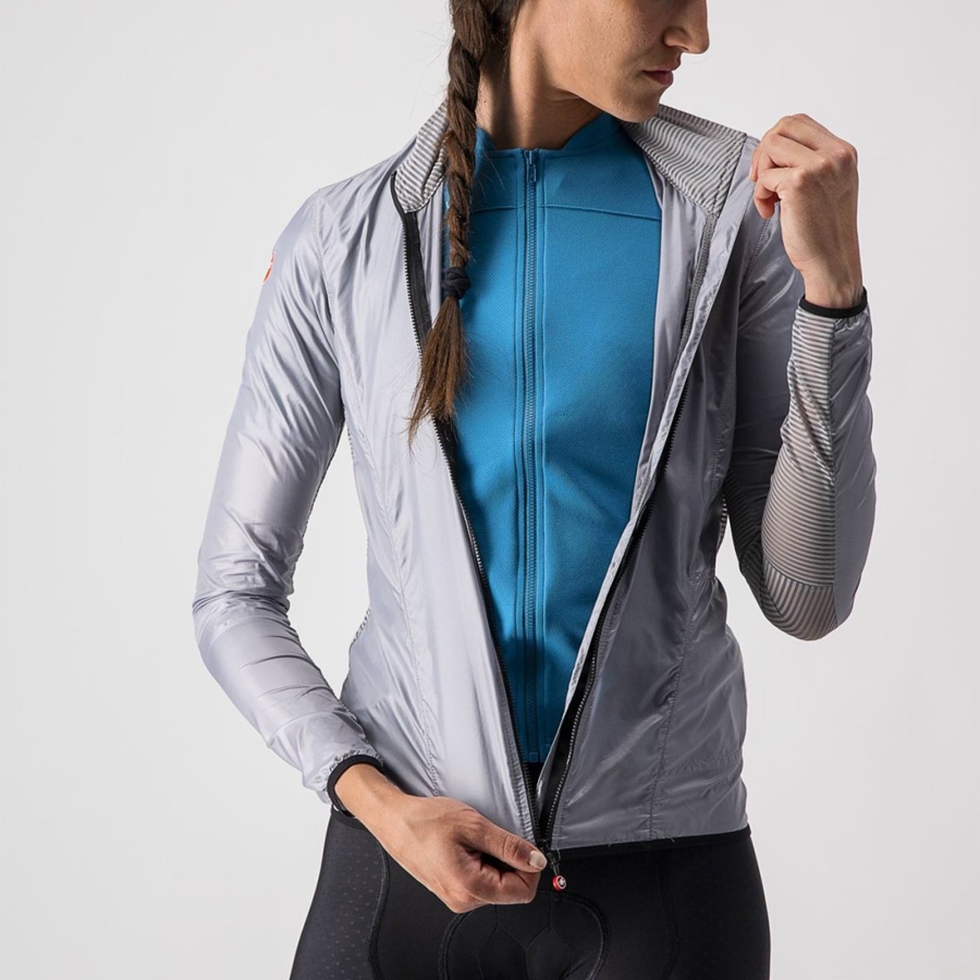 Silver Grey Women Castelli ARIA SHELL W Protection | VEWB43186