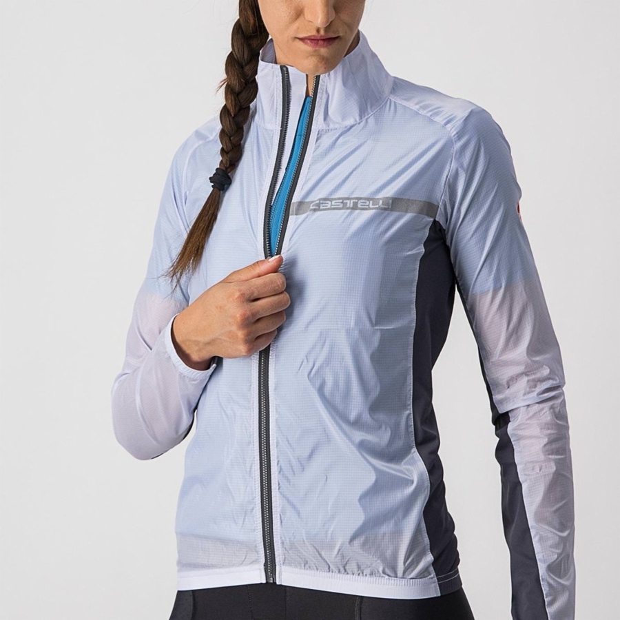 Silver Grey / Dark Grey Women Castelli SQUADRA STRETCH W Protection | HKSY42856