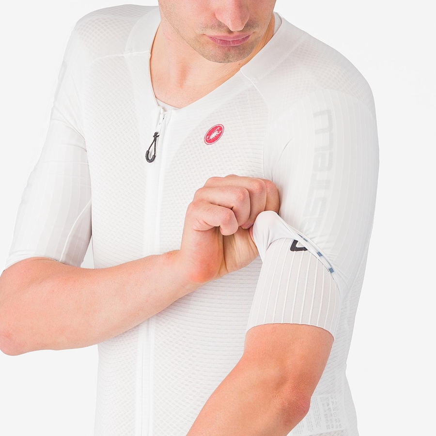 White Blue Men Castelli SANREMO BTW X2 Speedsuits | OEYN02593