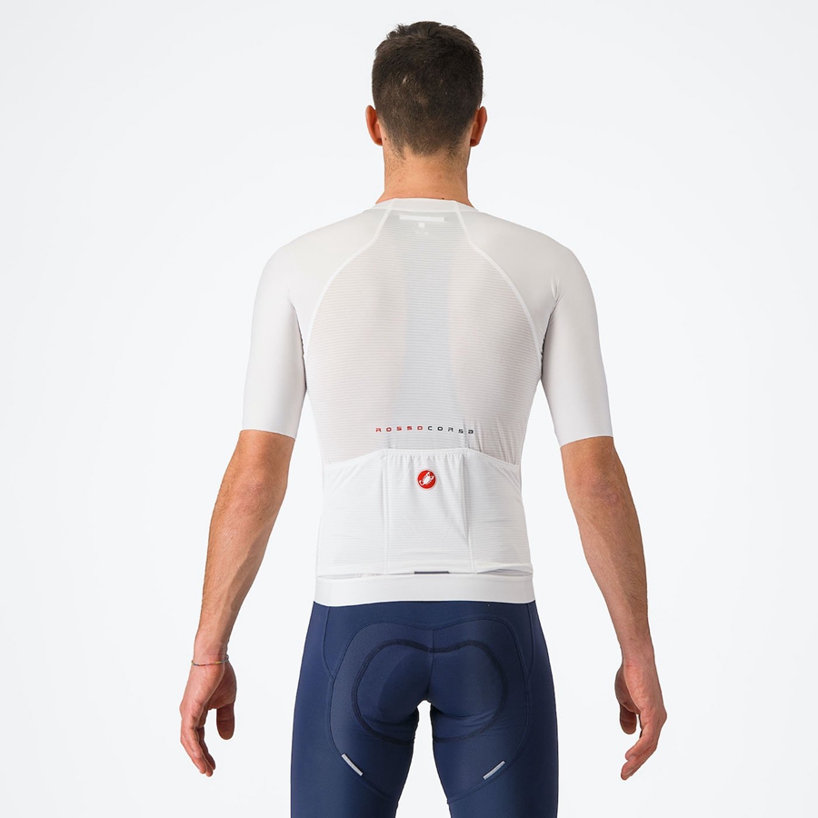 White Men Castelli AERO RACE 7.0 Jersey | QMDF84017