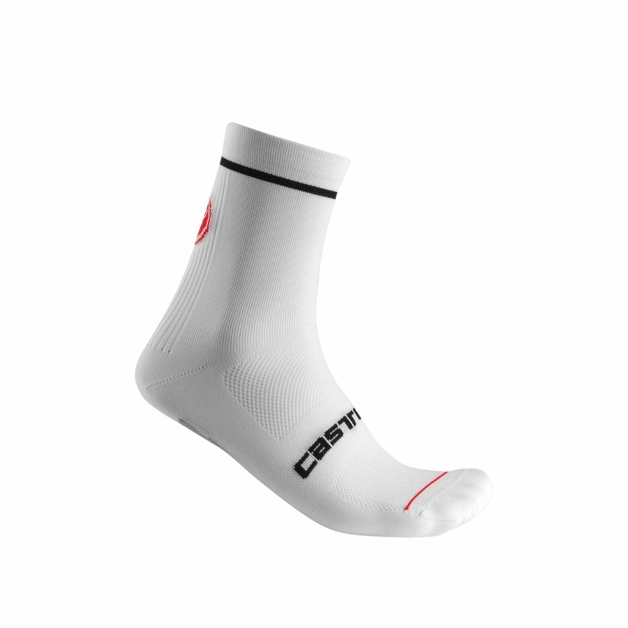 White Men Castelli ENTRATA 13 Socks | NWHU62809