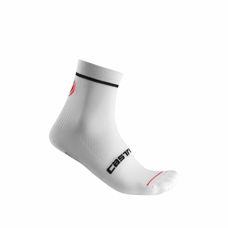 White Men Castelli ENTRATA 9 Socks | JSYD07348