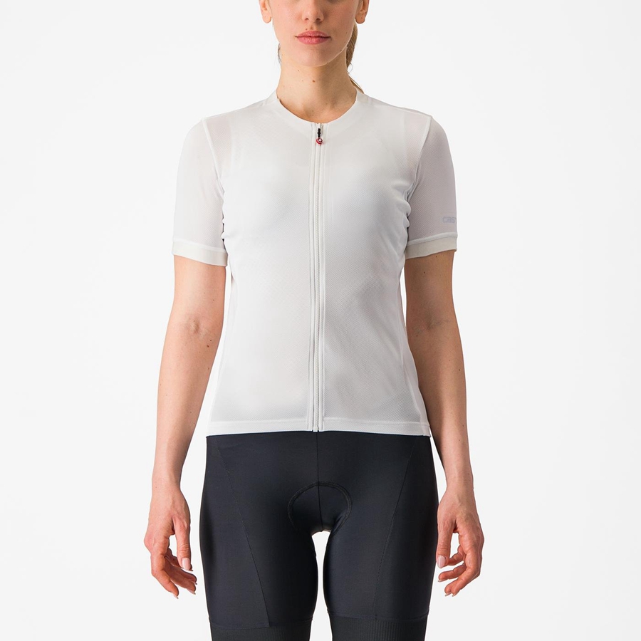 White Women Castelli LIBERA Jersey | GWQM26350