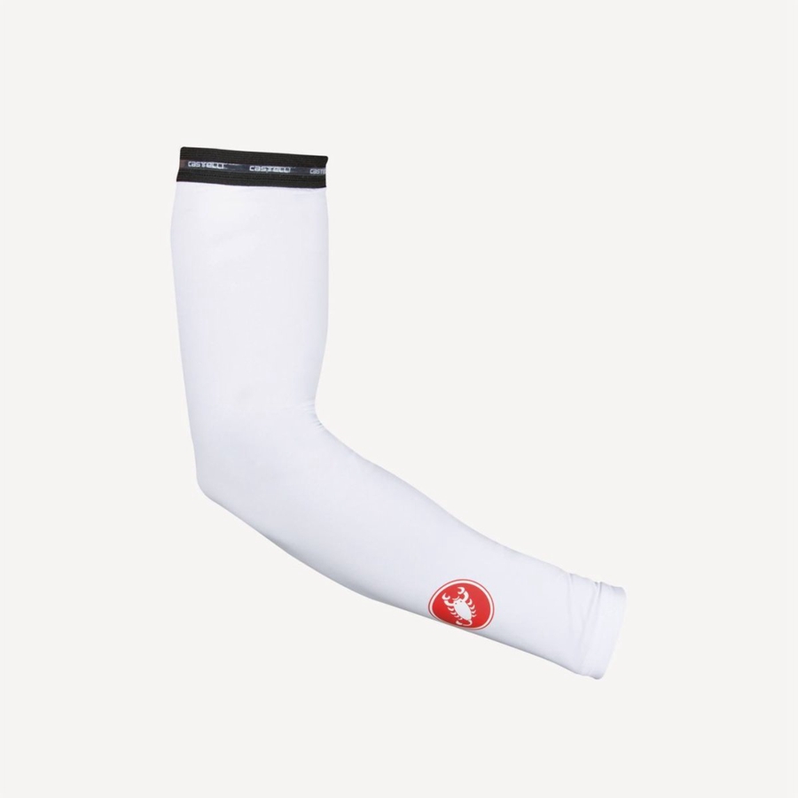 White Women Castelli UPF 50 + LIGHT ARM SLEEVES Arm Warmer | QJMO70386