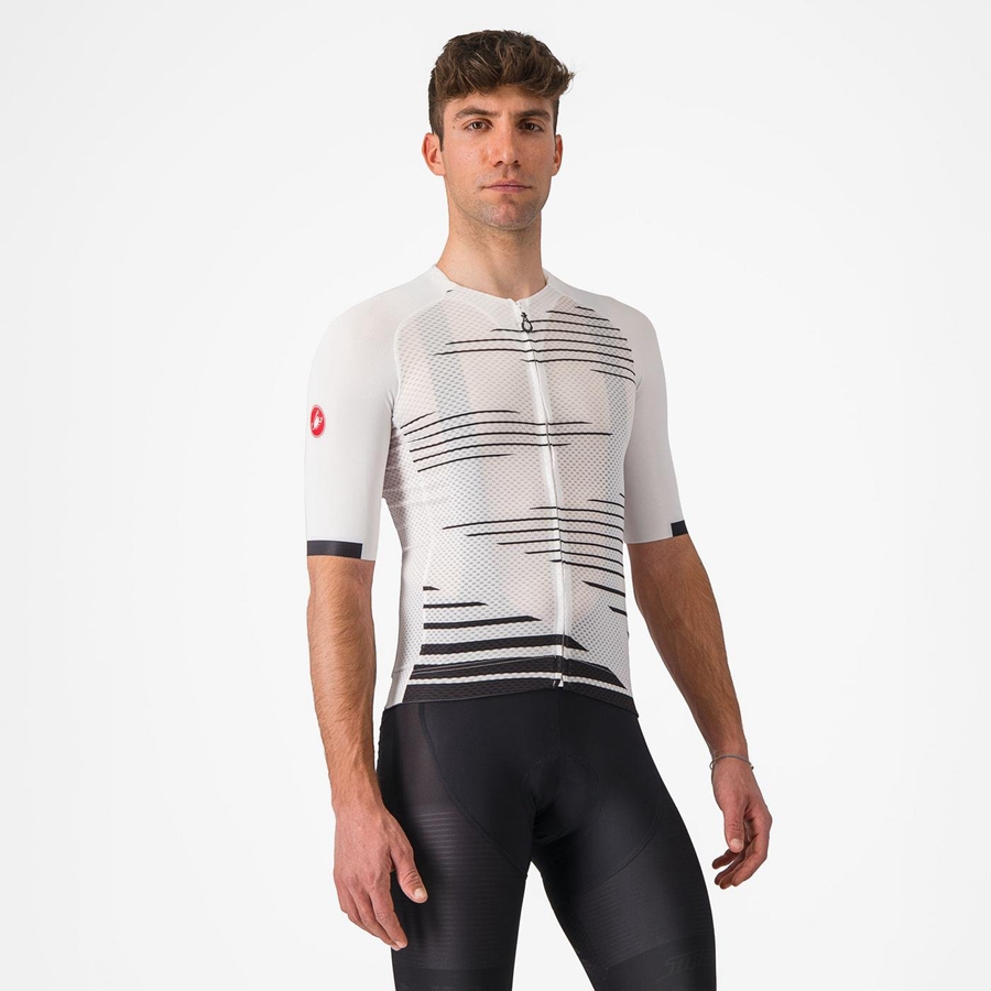 White / Black Men Castelli CLIMBER\'S 4.0 Jersey | TNRM95341