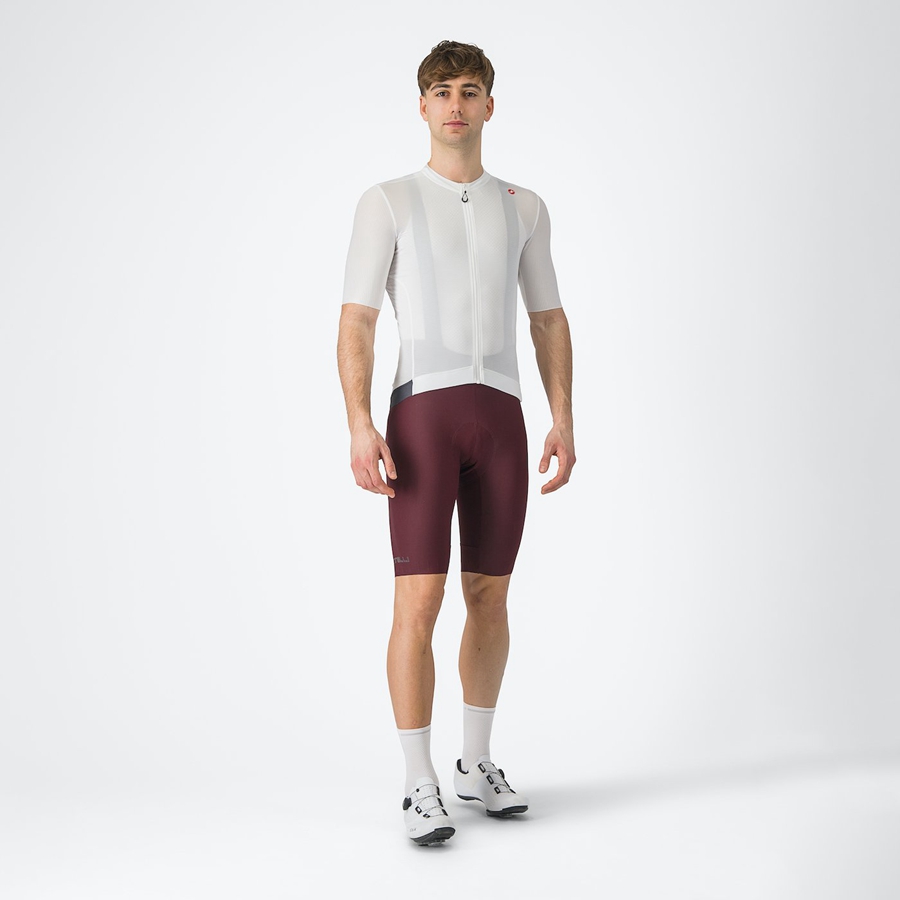 White / Dark Grey Men Castelli ESPRESSO Jersey | RTMW06851