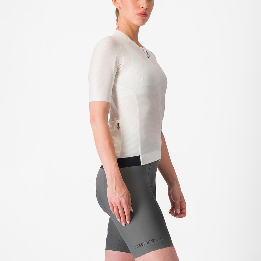 White / Dark Grey Women Castelli ESPRESSO W Jersey | BTCU07198