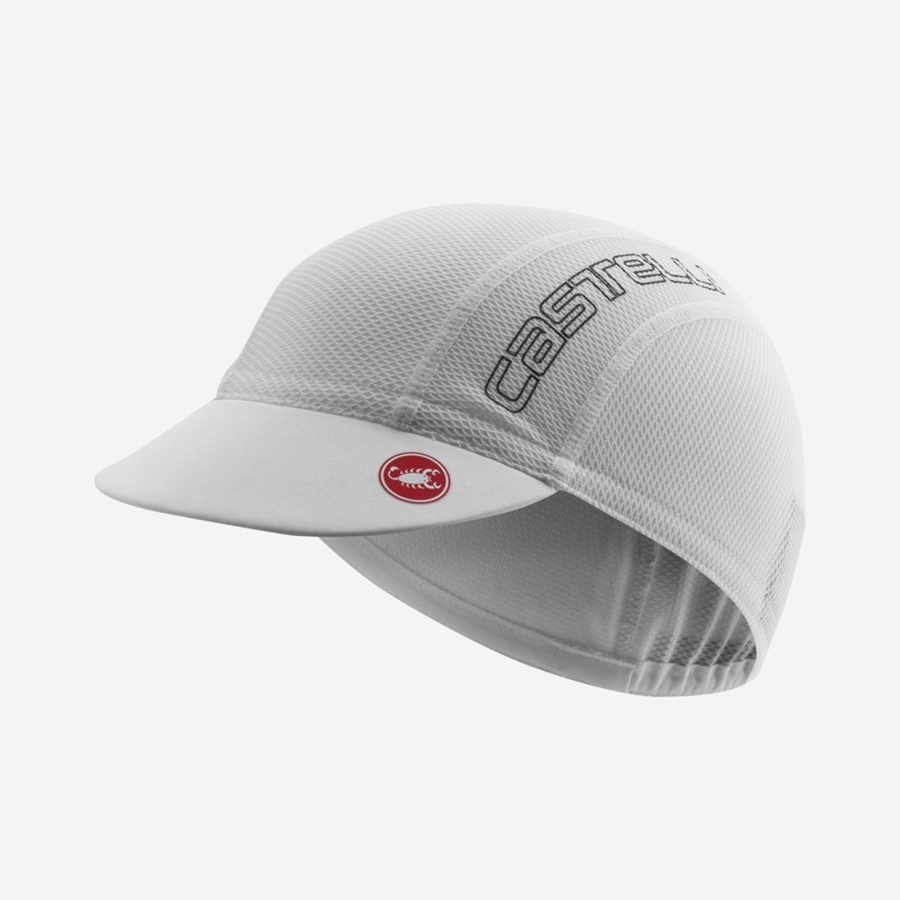 White / Grey Men Castelli A/C 2 CYCLING Cap | ZVFP39762