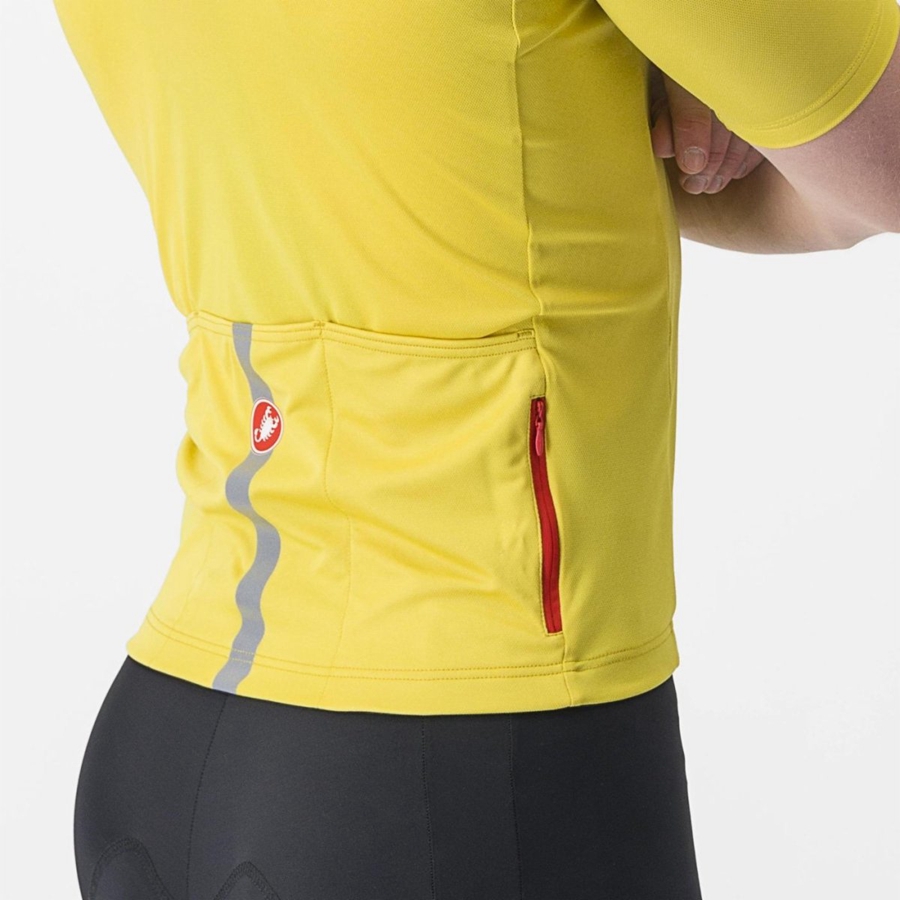 Yellow Men Castelli CLASSIFICA Jersey | YJVH30819