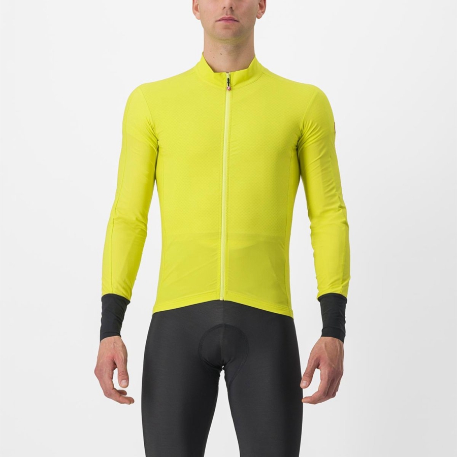 Yellow Men Castelli FLIGHT AIR Jersey | VESL10825